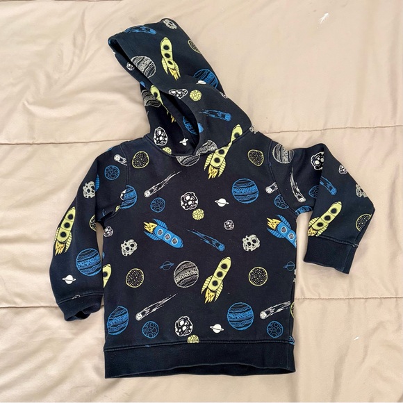 H&M Other - Kids Rocket Print Hoodie - Blue and Yellow